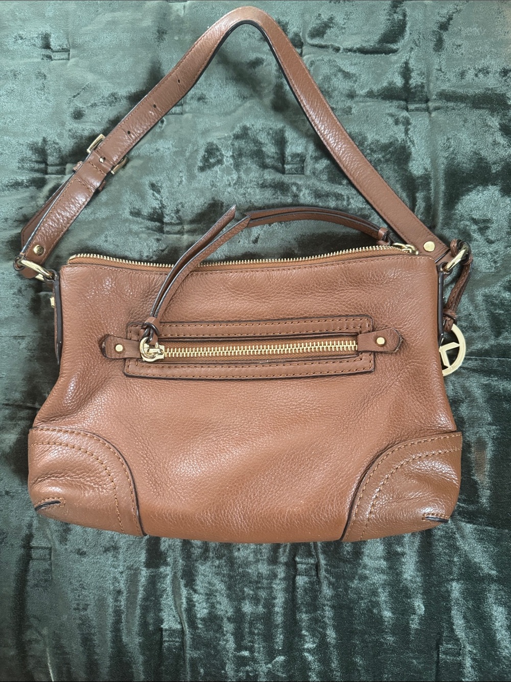 Michael Kors vintage brown leather shoulder bag